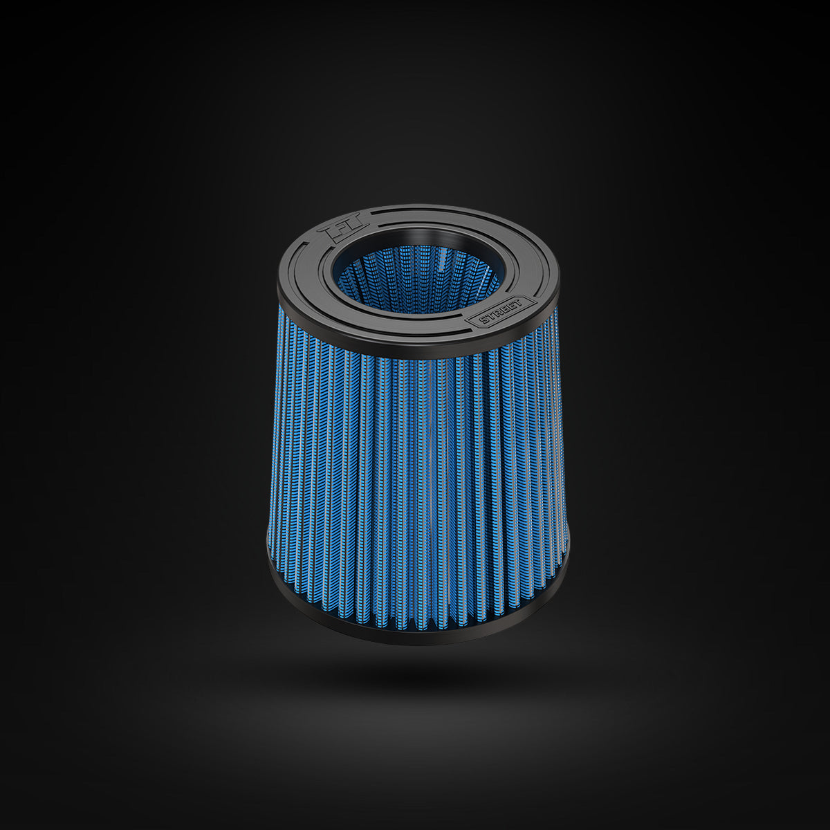 Filtro De Ar Cônico Fueltech Street Duplo Fluxo 2pol e 140mm Azul