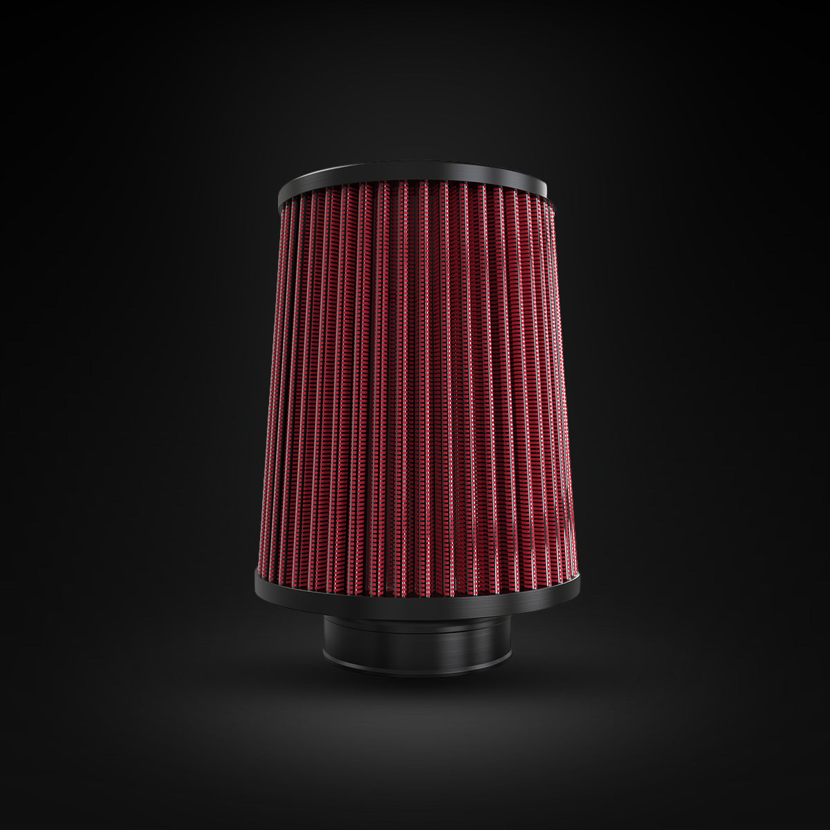 Filtro De Ar Cônico Fueltech Street Duplo Fluxo 2,5pol e 160mm Vermelho