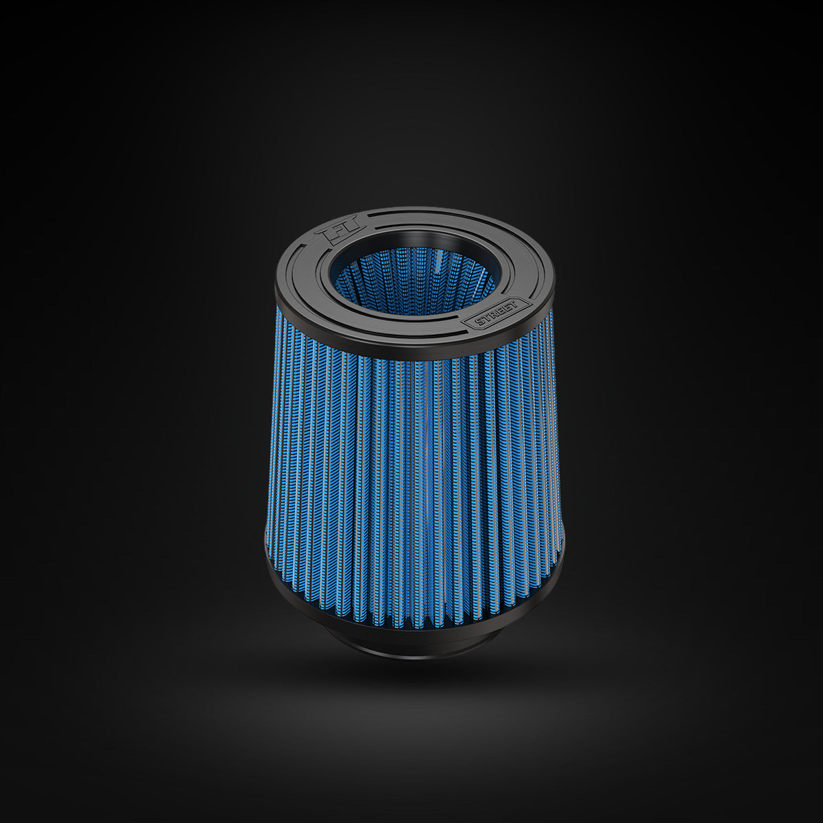 Filtro De Ar Cônico Fueltech Street Duplo Fluxo 3pol e 140mm Azul