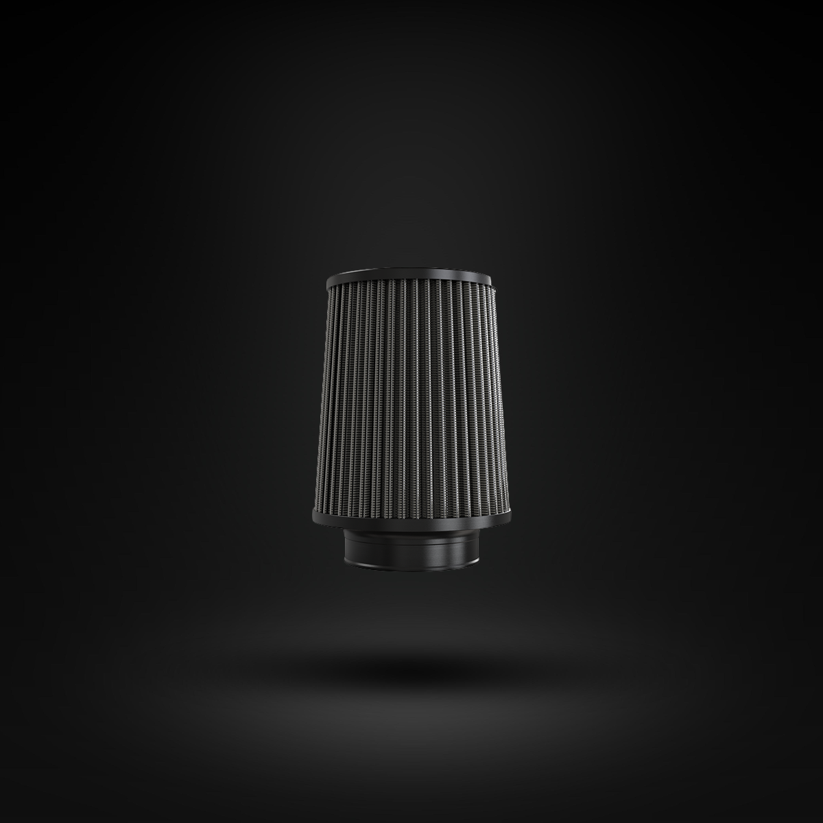 Filtro De Ar Cônico Fueltech Street Duplo Fluxo 3pol e 160mm Cinza
