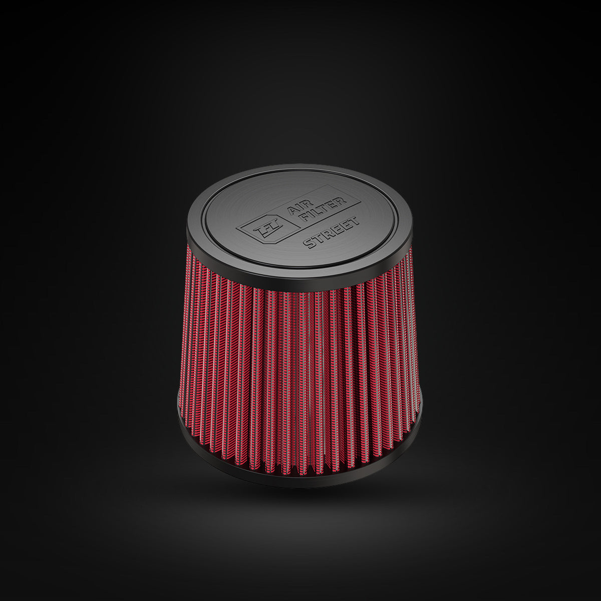 Filtro De Ar Cônico Fueltech Street Mono Fluxo 2pol e 120mm Vermelho
