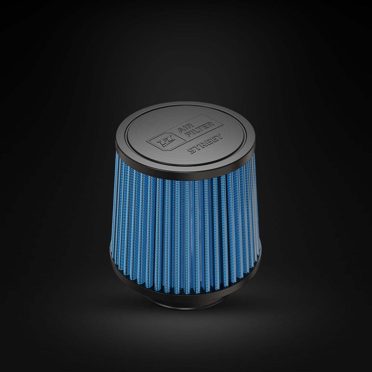 Filtro De Ar Cônico Fueltech Street Mono Fluxo 3pol e 120mm Azul