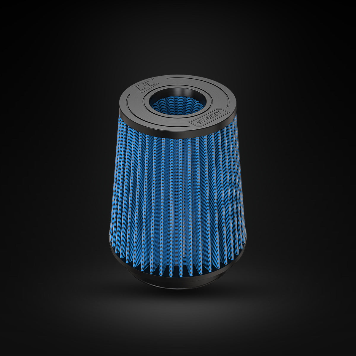 Filtro De Ar Cônico Fueltech Street Alta Performance 5pol e 200mm Duplo Fluxo Azul