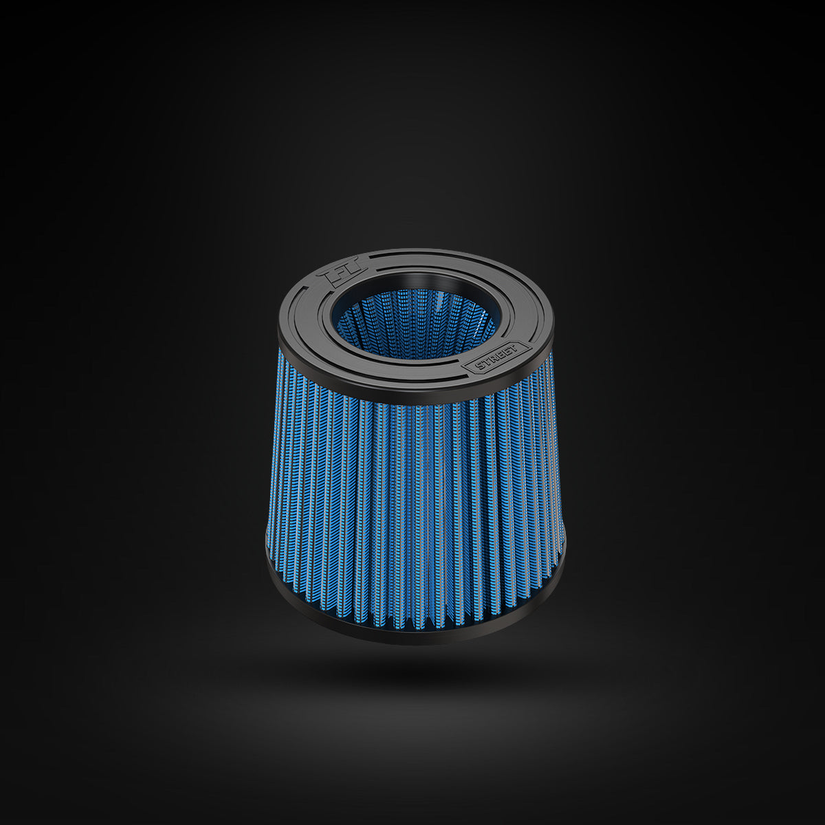 Filtro De Ar Cônico Fueltech Street Duplo Fluxo 2pol e 120mm Azul