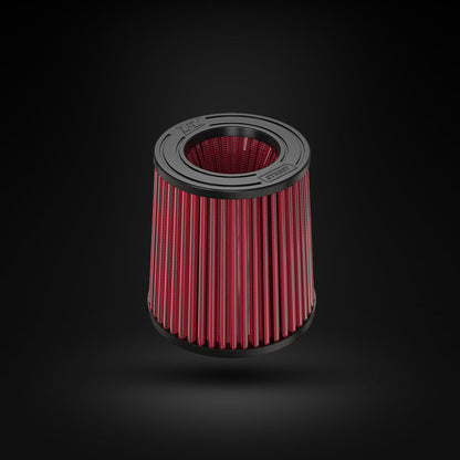 Filtro De Ar Cônico Fueltech Street Duplo Fluxo 2pol e 140mm Vermelho