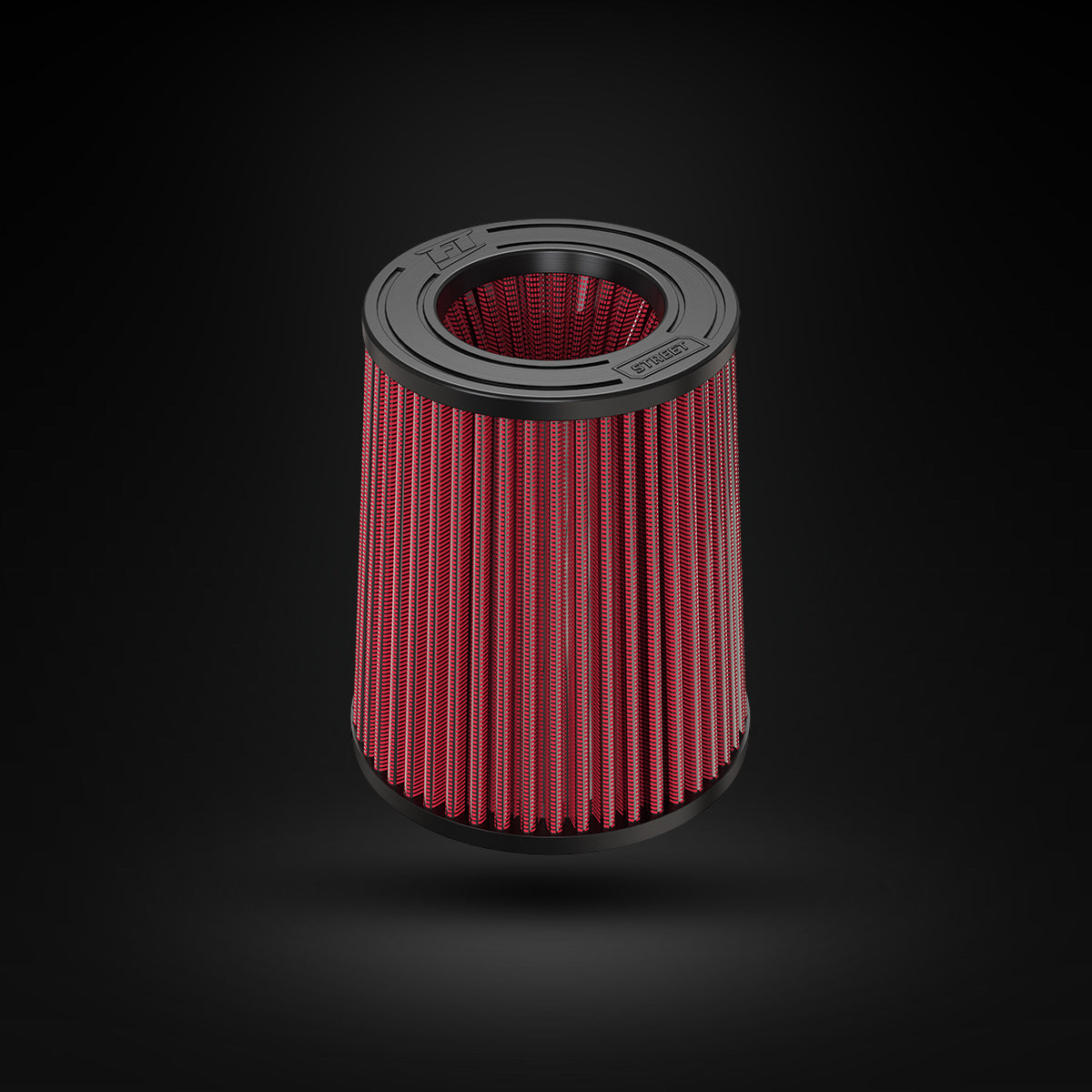 Filtro De Ar Cônico Fueltech Street Duplo Fluxo 2pol e 160mm Vermelho