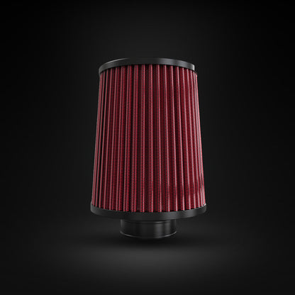 Filtro De Ar Cônico Fueltech Street Duplo Fluxo 2pol e 160mm Vermelho