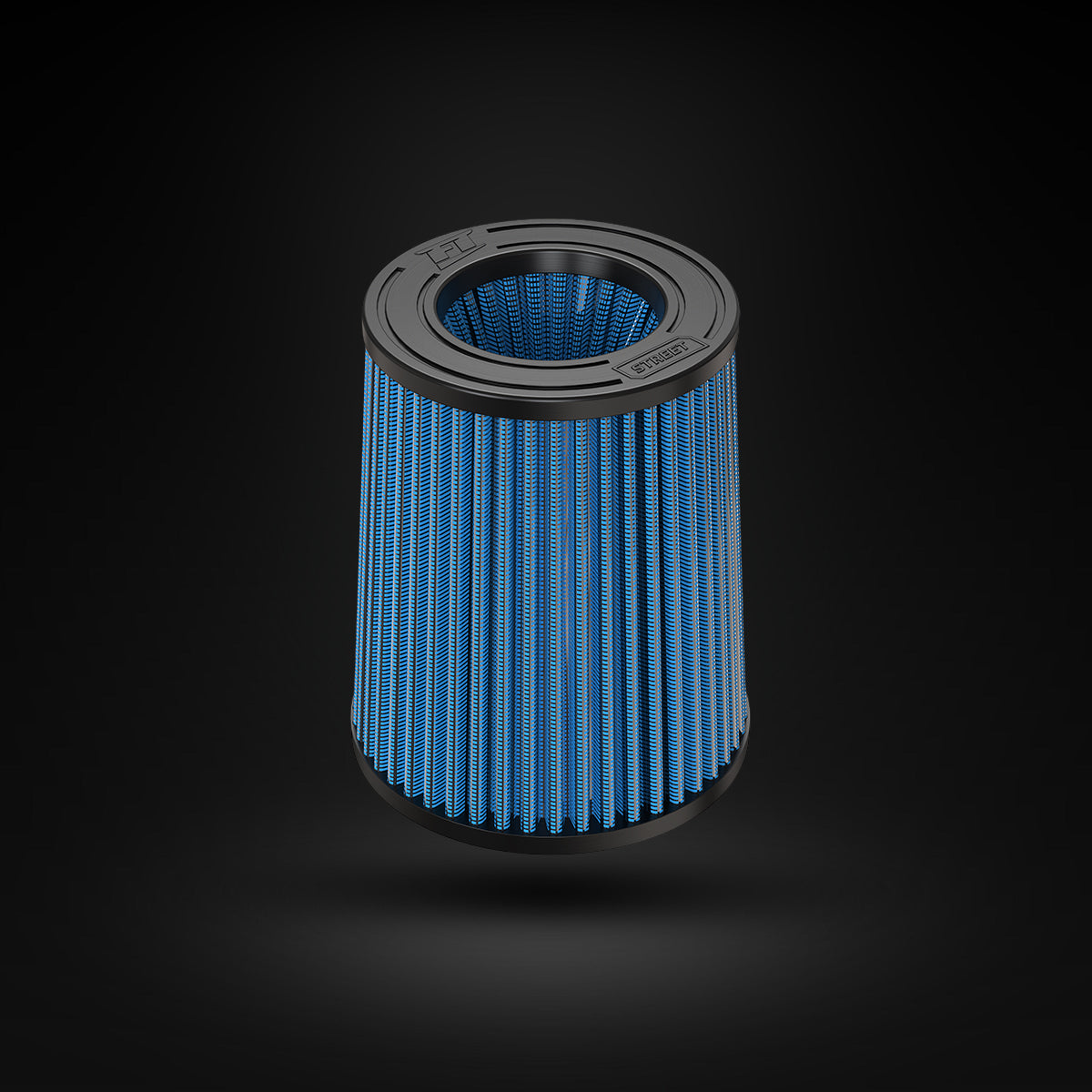 Filtro De Ar Cônico Fueltech Street Duplo Fluxo 2pol e 160mm Azul