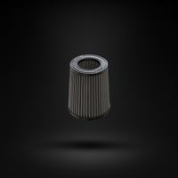 Filtro De Ar Cônico Fueltech Street Duplo Fluxo 2pol e 160mm Cinza