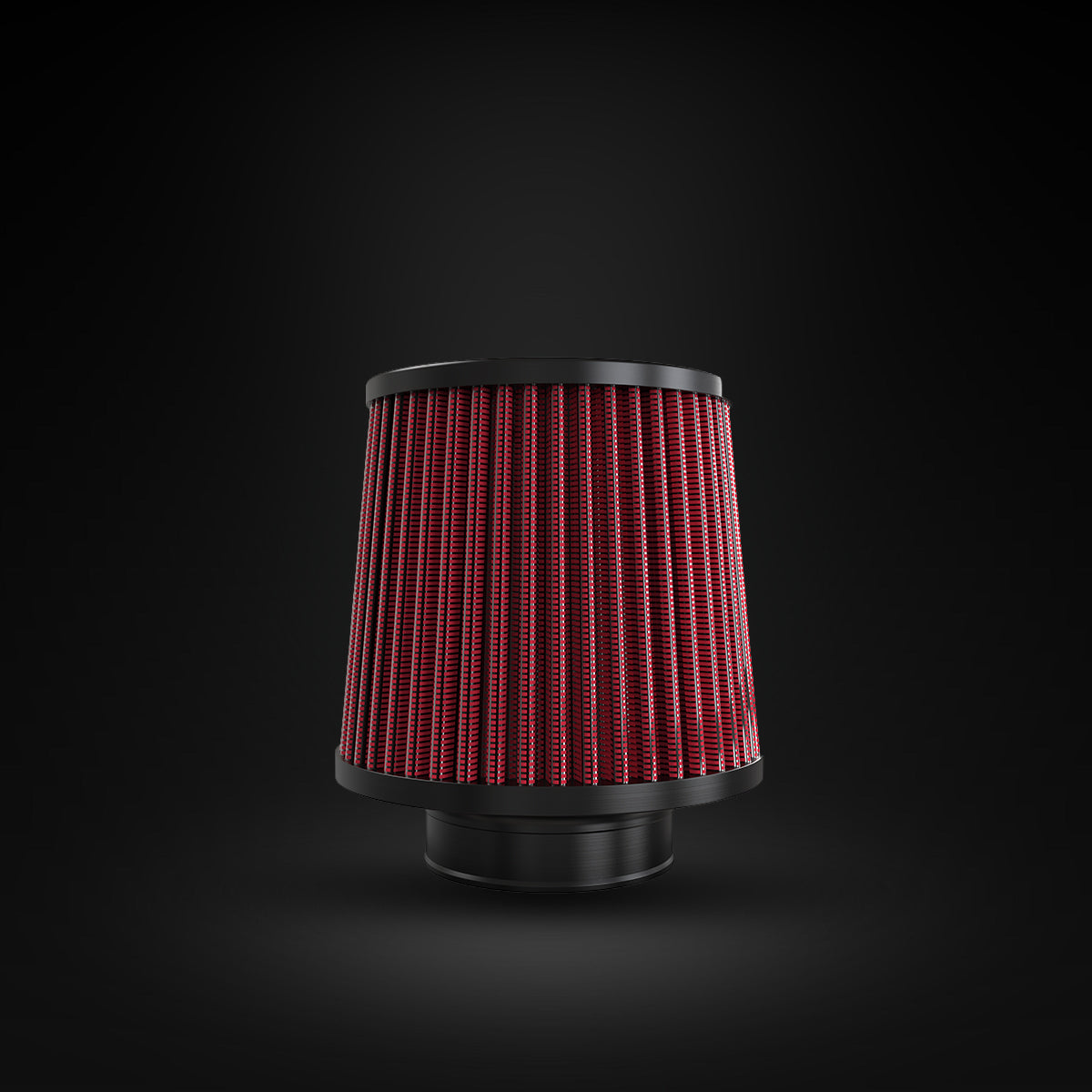 Filtro De Ar Cônico Fueltech Street Duplo Fluxo 2,5pol e 120mm Vermelho