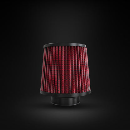Filtro De Ar Cônico Fueltech Street Duplo Fluxo 2,5pol e 120mm Vermelho