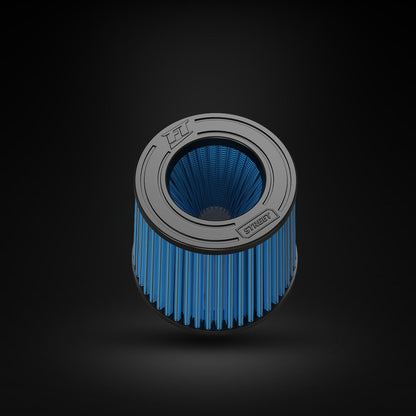 Filtro De Ar Cônico Fueltech Street Duplo Fluxo 2,5pol e 120mm Azul