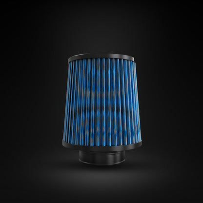 Filtro De Ar Cônico Fueltech Street Duplo Fluxo 2,5pol e 140mm Azul