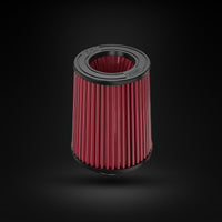 Filtro De Ar Cônico Fueltech Street Duplo Fluxo 2,5pol e 160mm Vermelho