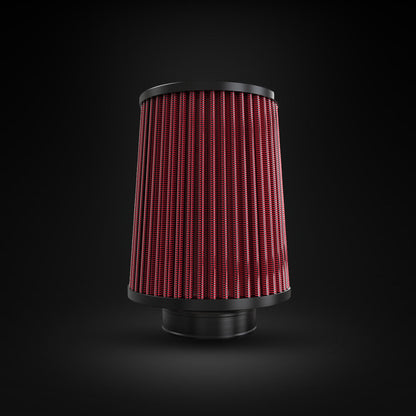 Filtro De Ar Cônico Fueltech Street Duplo Fluxo 2,5pol e 160mm Vermelho