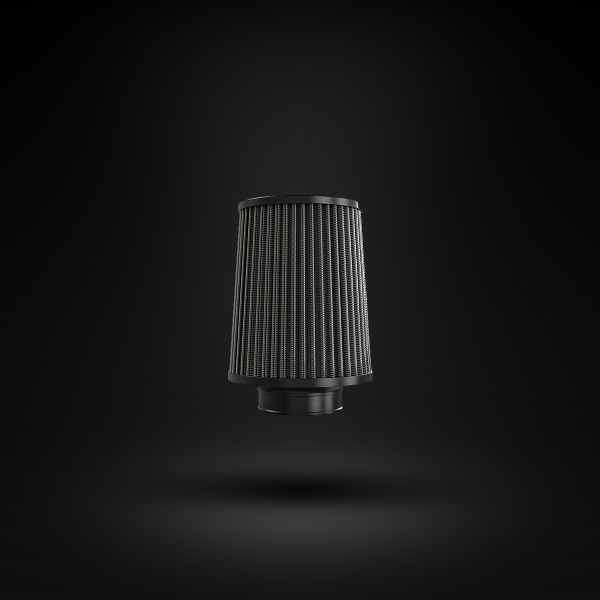 Filtro De Ar Cônico Fueltech Street Duplo Fluxo 2,5pol e 160mm Cinza
