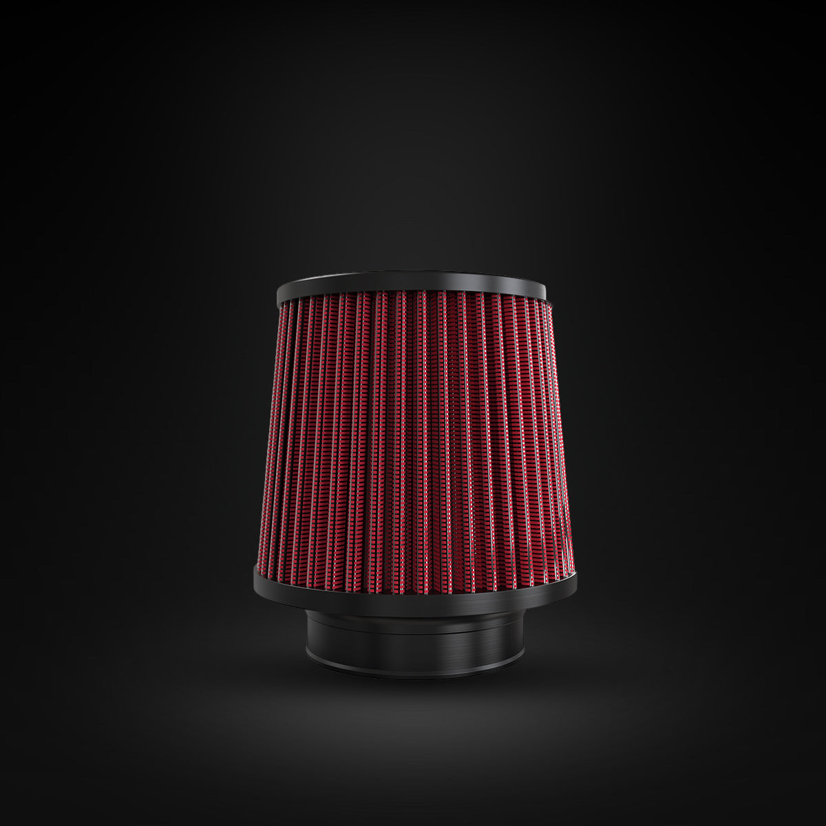 Filtro De Ar Cônico Fueltech Street Duplo Fluxo 3pol e 120mm Vermelho