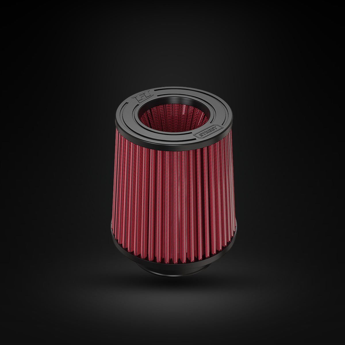 Filtro De Ar Cônico Fueltech Street Duplo Fluxo 3pol e 140mm Vermelho
