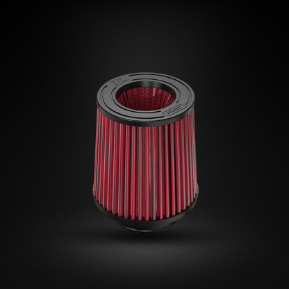 Filtro De Ar Cônico Fueltech Street Duplo Fluxo 3pol e 140mm Vermelho