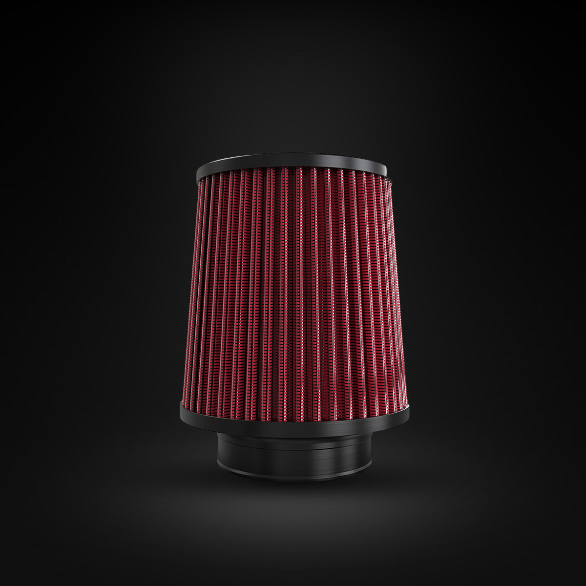 Filtro De Ar Cônico Fueltech Street Duplo Fluxo 3pol e 140mm Vermelho
