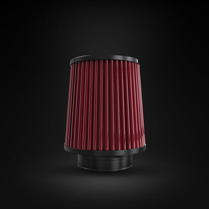 Filtro De Ar Cônico Fueltech Street Duplo Fluxo 3pol e 140mm Vermelho
