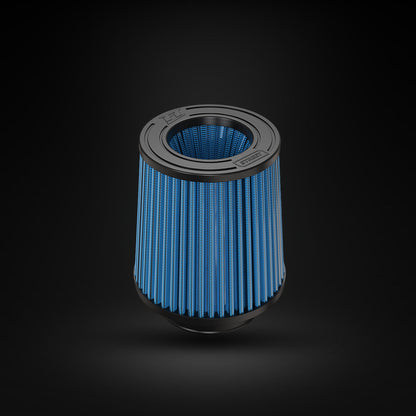 Filtro De Ar Cônico Fueltech Street Duplo Fluxo 3pol e 140mm Azul