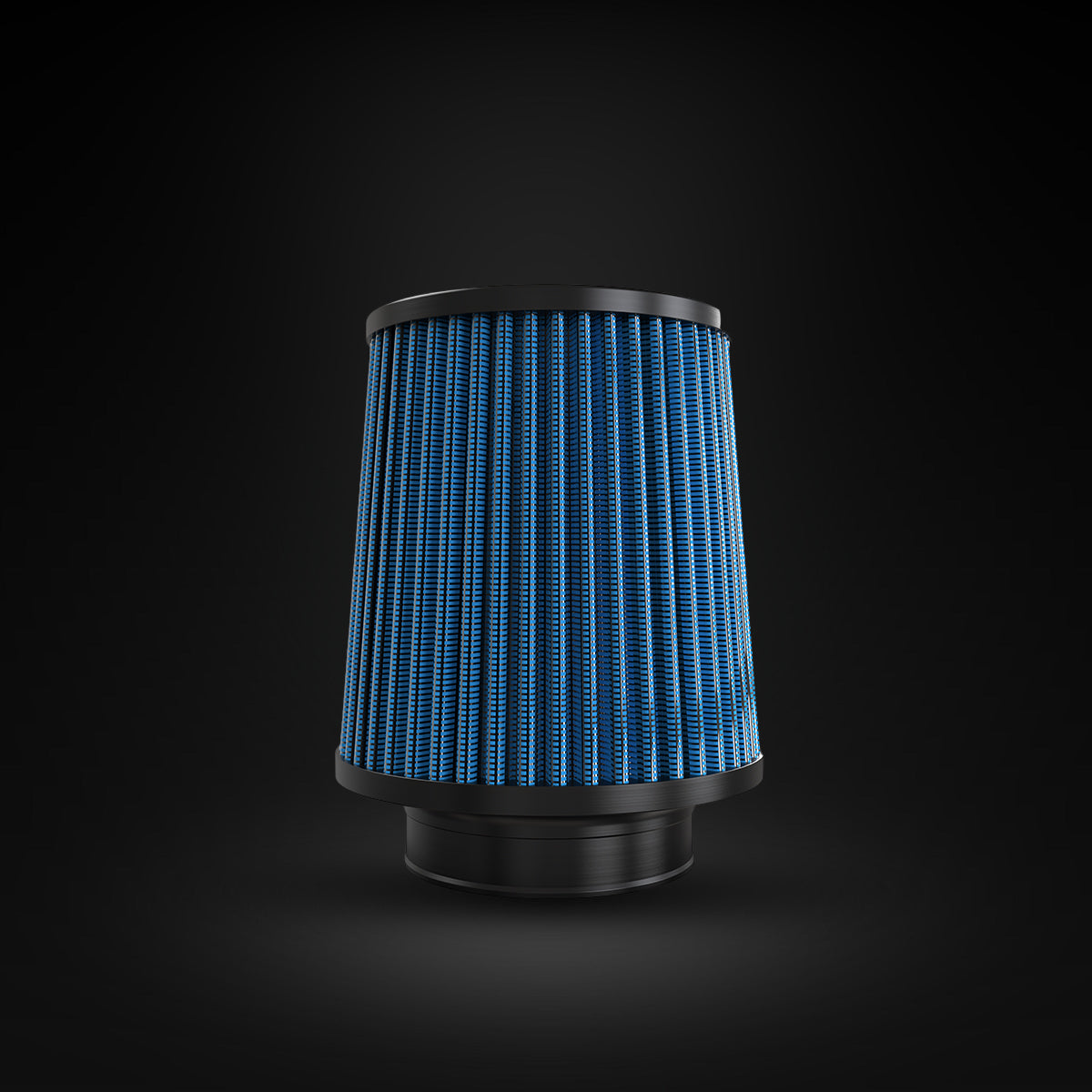 Filtro De Ar Cônico Fueltech Street Duplo Fluxo 3pol e 140mm Azul