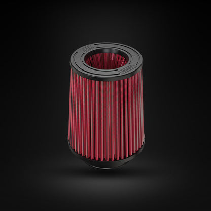 Filtro De Ar Cônico Fueltech Street Duplo Fluxo 3pol e 160mm Vermelho
