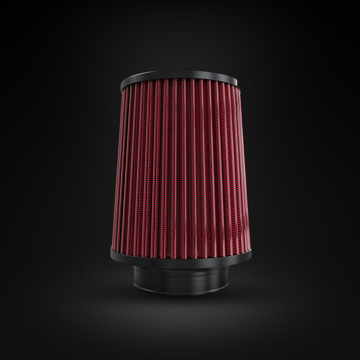 Filtro De Ar Cônico Fueltech Street Duplo Fluxo 3pol e 160mm Vermelho