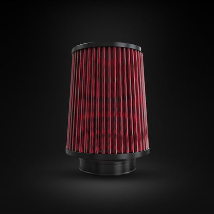 Filtro De Ar Cônico Fueltech Street Duplo Fluxo 3pol e 160mm Vermelho