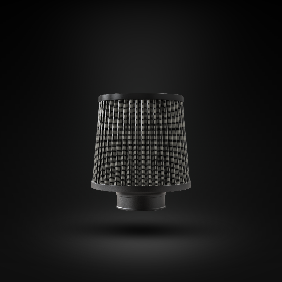 Filtro De Ar Cônico Fueltech Street Duplo Fluxo 2pol e 140mm Cinza