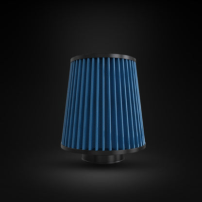 Filtro De Ar Cônico Fueltech Street Alta Performance 3pol e 180mm Mono Fluxo Azul