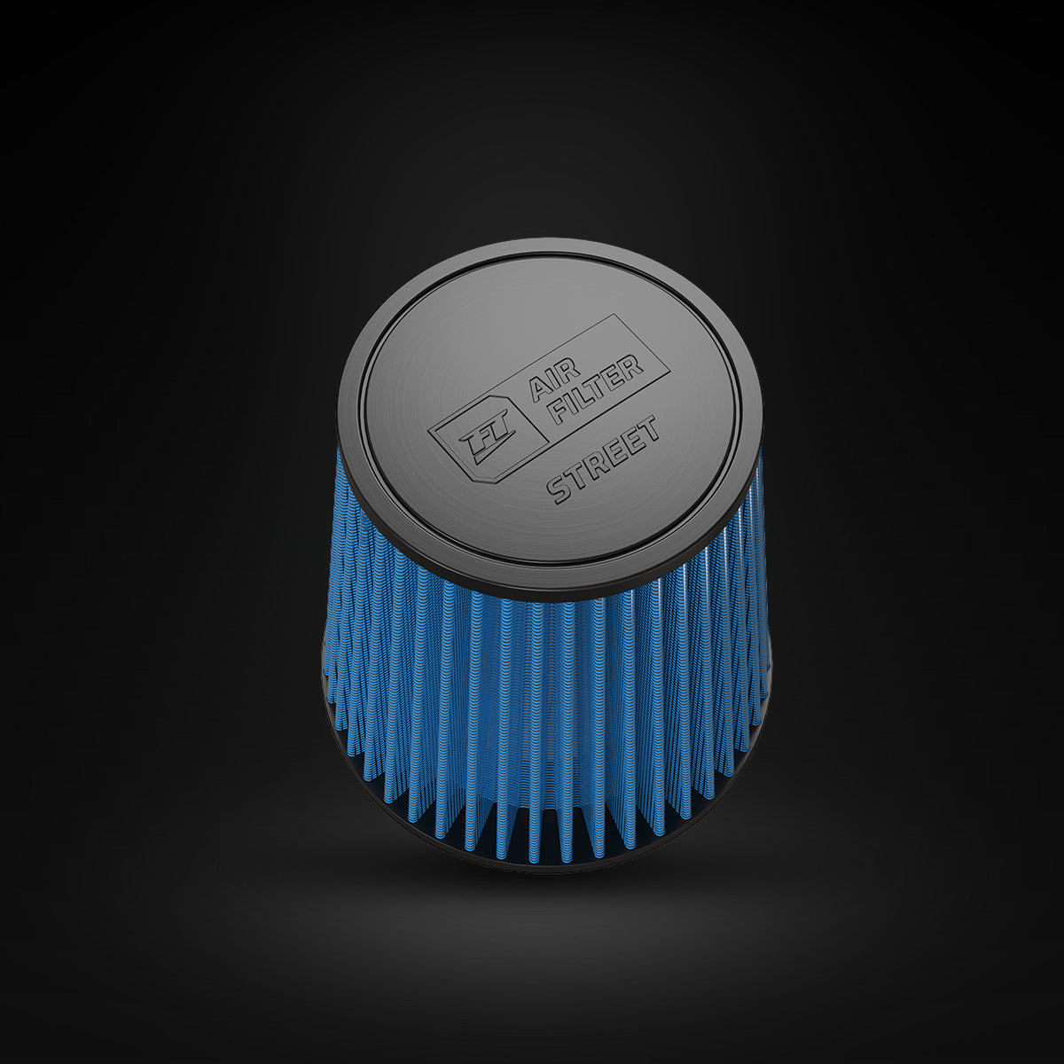 Filtro De Ar Cônico Fueltech Street Alta Performance 3pol e 180mm Mono Fluxo Azul