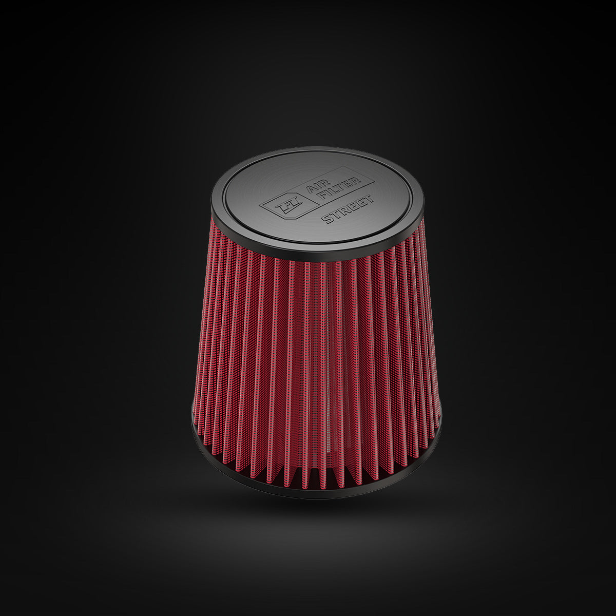 Filtro De Ar Cônico Fueltech Street Alta Performance 3pol e 180mm Mono Fluxo Vermelho