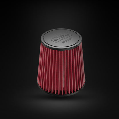 Filtro De Ar Cônico Fueltech Street Alta Performance 3pol e 180mm Mono Fluxo Vermelho