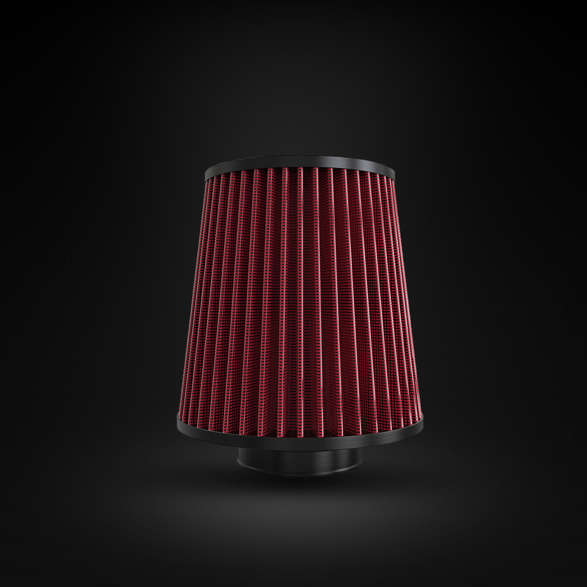Filtro De Ar Cônico Fueltech Street Alta Performance 3pol e 180mm Mono Fluxo Vermelho