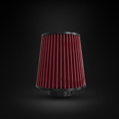 Filtro De Ar Cônico Fueltech Street Alta Performance 3pol e 180mm Mono Fluxo Vermelho