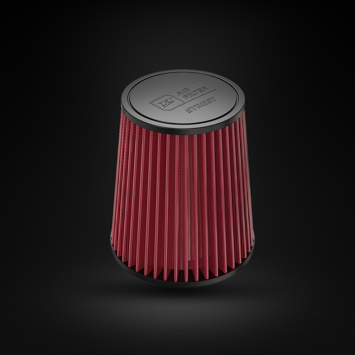 Filtro De Ar Cônico Fueltech Street Alta Performance 3pol e 200mm Mono Fluxo Vermelho