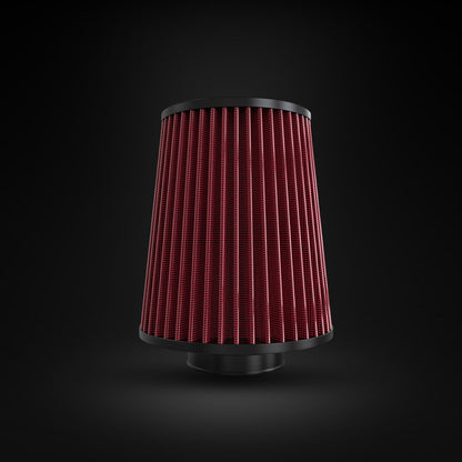 Filtro De Ar Cônico Fueltech Street Alta Performance 3pol e 200mm Mono Fluxo Vermelho