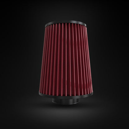 Filtro De Ar Cônico Fueltech Street Alta Performance 3pol e 220mm Mono Fluxo Vermelho
