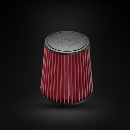 Filtro De Ar Cônico Fueltech Street Alta Performance 3,5pol e 180mm Mono Fluxo Vermelho
