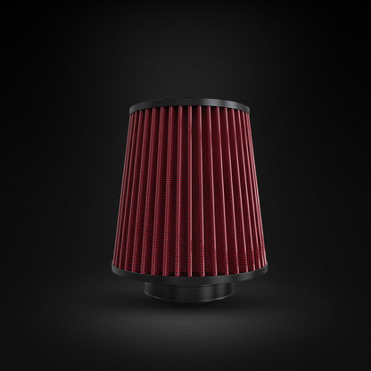 Filtro De Ar Cônico Fueltech Street Alta Performance 3,5pol e 180mm Mono Fluxo Vermelho