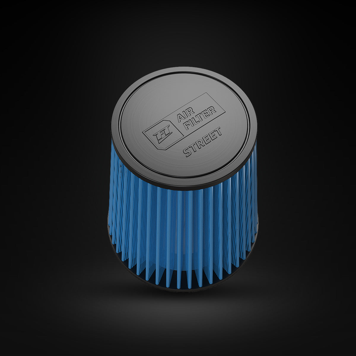 Filtro De Ar Cônico Fueltech Street Alta Performance 3,5pol e 200mm Mono Fluxo Azul