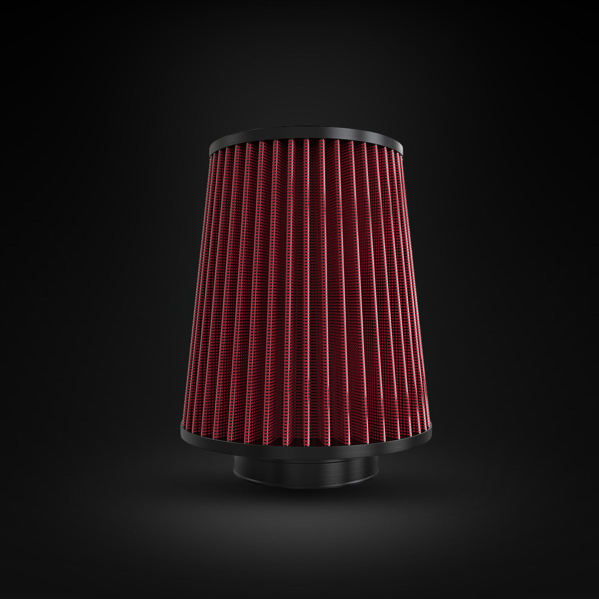 Filtro De Ar Cônico Fueltech Street Alta Performance 3,5pol e 200mm Mono Fluxo Vermelho
