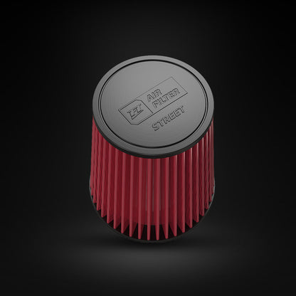 Filtro De Ar Cônico Fueltech Street Alta Performance 3,5pol e 200mm Mono Fluxo Vermelho