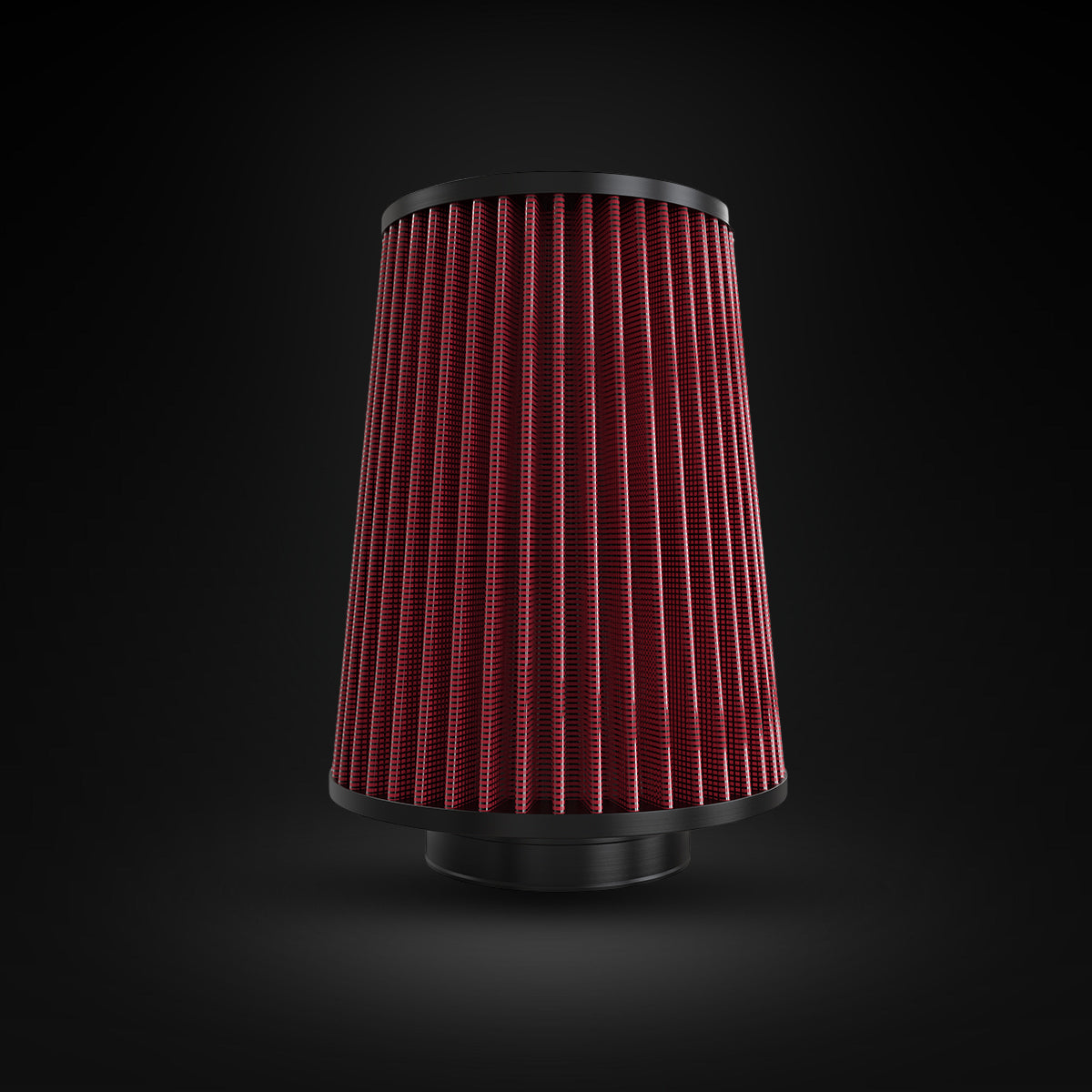 Filtro De Ar Cônico Fueltech Street Alta Performance 3,5pol e 220mm Mono Fluxo Vermelho