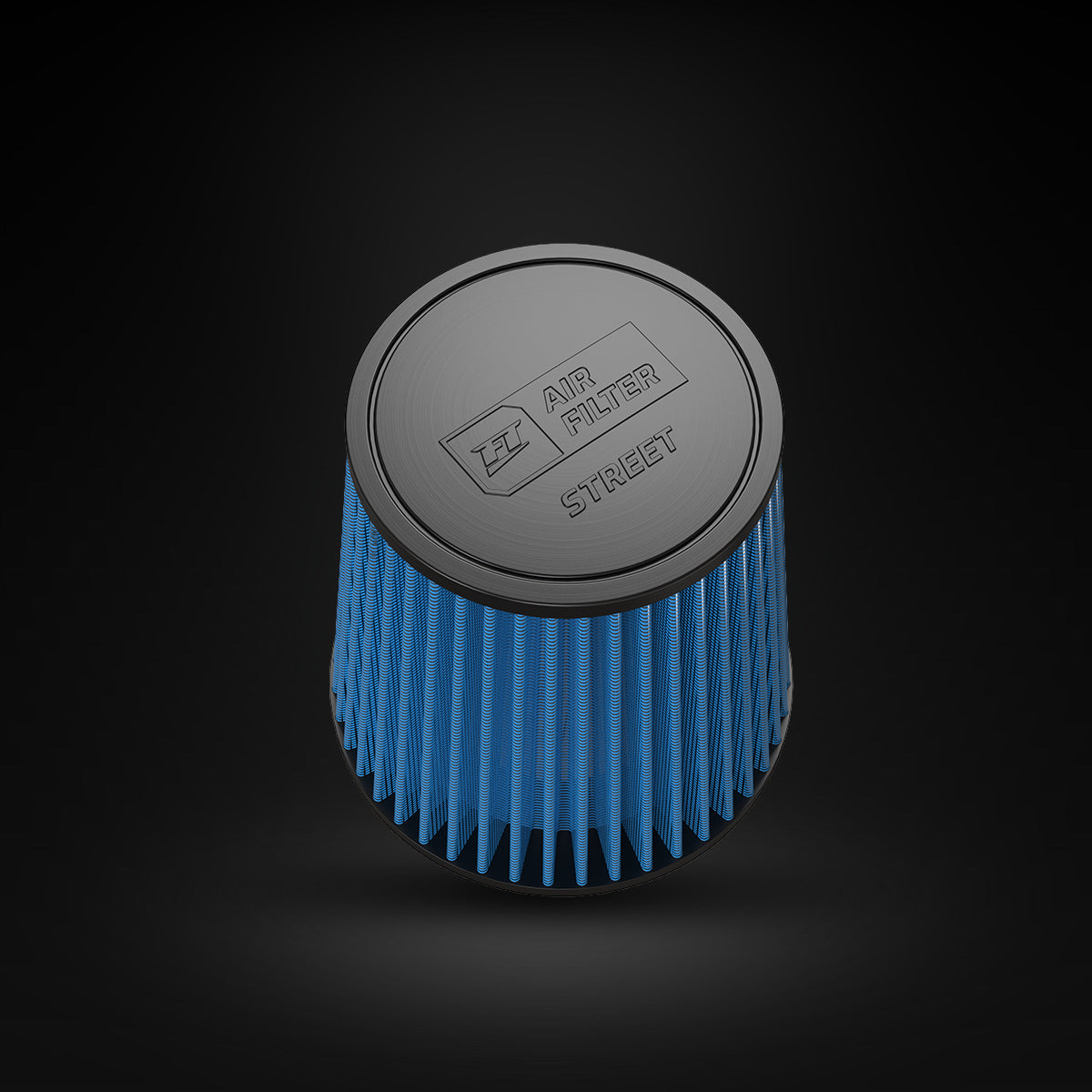 Filtro De Ar Cônico Fueltech Street Alta Performance 4pol e 180mm Mono Fluxo Azul