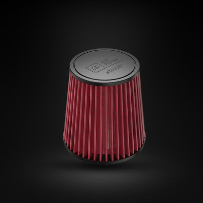 Filtro De Ar Cônico Fueltech Street Alta Performance 4pol e 180mm Mono Fluxo Vermelho