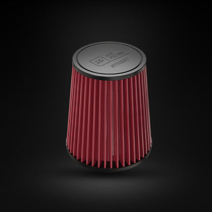Filtro De Ar Cônico Fueltech Street Alta Performance 4pol e 200mm Mono Fluxo Vermelho