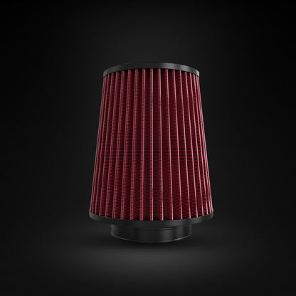 Filtro De Ar Cônico Fueltech Street Alta Performance 4pol e 200mm Mono Fluxo Vermelho